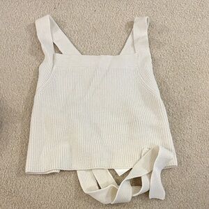 Wilfred Cream Knit Tie-Back Tank